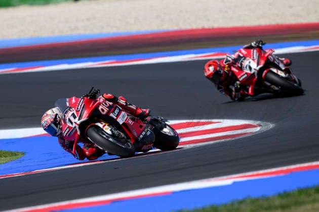 June 14, 2026, Misano Adriatico, Rimini, Italy: Nicolo BULEGA (ITA) riding for Aruba.it Racing - Ducati at turn 5 during the Superpole Race of 2026 WorldSBK Pirelli Emilia Romagna round 7 at the Misano World Circuit in Misano Adriatico (Rimini, Italy)..The Italian rider won the SundayÃ¢â‚¬â ¢s sprint race..Credit: ZUMA Press Motorsports 2026: WorldSBK Misano: SPRINT RACE  - ZUMAr158 20260614_aap_r158_017 Copyright: xRiccardoxRighettix