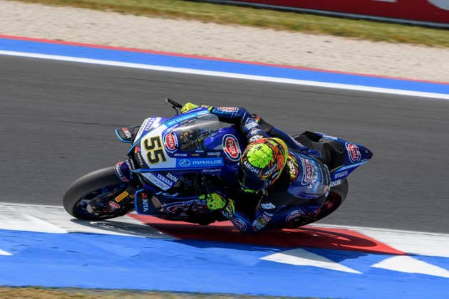 June 14, 2026, Misano Adriatico, Rimini, Italy: Andrea LOCATELLI (ITA) riding for Pata Maxus Yamaha at turn 6 during the Superpole Race of 2026 WorldSBK Pirelli Emilia Romagna round 7 at the Misano World Circuit in Misano Adriatico (Rimini, Italy)..Credit: ZUMA Press Motorsports 2026: WorldSBK Misano: SPRINT RACE  - ZUMAr158 20260614_aap_r158_018 Copyright: xRiccardoxRighettix
