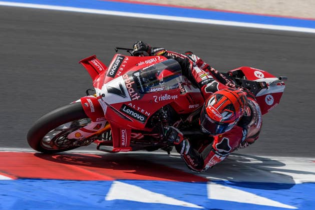 June 14, 2026, Misano Adriatico, Rimini, Italy: Iker LECUONA (ESP) riding for Aruba.it Racing - Ducati at turn 6 during the Superpole Race of 2026 WorldSBK Pirelli Emilia Romagna round 7 at the Misano World Circuit in Misano Adriatico (Rimini, Italy)..Credit: ZUMA Press Motorsports 2026: WorldSBK Misano: SPRINT RACE  - ZUMAr158 20260614_aap_r158_019 Copyright: xRiccardoxRighettix