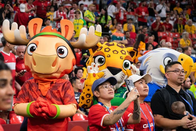 VANCOUVER, CANADA - JUNE 13: The mascots of the tournament are seen before the FIFA World Cup, WM, Weltmeisterschaft, Fussball 2026 group stage match between Australia and Turkey at BC Place Stadium on June 13, 2026 in Vancouver, British Columbia, Canada.  Copyright: xAmyxElle SPPx Sportspressphoto_SPR166270