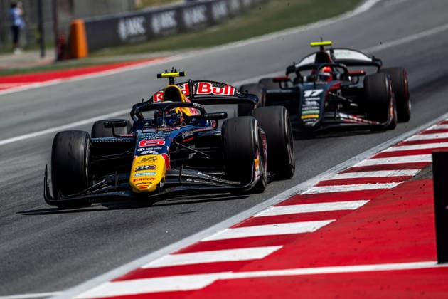 AUTO - FORMULA 2 2026 - BARCELONA 06 TSOLOV Nikola (bul), Campos Racing, Dallara F2 2024, action 17 INTHRAPHUVASAK Tasanapol (tha), ART Grand Prix, Dallara F2 2024, action during the 5th round of the 2026 FIA Formula 2 Championship from June 12 to 14, 2026 on the Circuit de Barcelona-Catalunya, in Montmelo, Spain - MontmeloSpain  Copyright: xALBERTOxVIMERCATIx