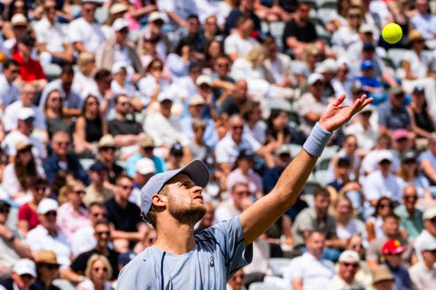 Stuttgart, GERMANY - June 14: Yannik Hanfmann (GER) during the Singles Final Match between Daniil Glinka (EST) and Stefanos Sakellaridis (GRC) vs. Yannik Hanfmann (GER) and Jan-Lennard Struff (GER) at BOSS OPEN 2026, Tennisanlage Weissenhof on June 14, 2026 in Stuttgart, Germany. Baden-Württemberg Germany Copyright: xTimoxSteinx