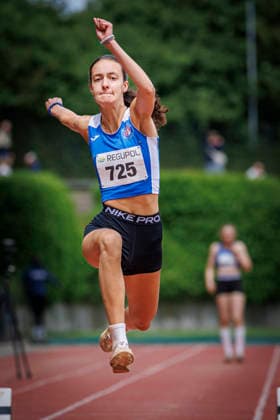 Nordrhein Meisterschaften 2026; Mönchengladbach, 14.06.2026 Pia Jackel (Sportclub Krefeld 1905); Nordrhein Meisterschaften 2026 am 14.06.2026 im Grenzlandstadion, Mönchengladbach (Nordrhein-Westfalen).