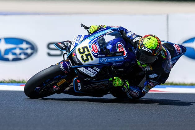 IPA85677464 - Andrea Locatelli of Pata Maxus Yamaha on a Yamaha YZF-R1 during the FIM Superbike World Championship, WM, Weltmeisterschaft Pirelli Emilia-Romagna Round 7 – Superpole at the Misano World Circuit Marco Simoncelli in Misano Adriatico, Italy  Copyright: xFabrizioxCarabelli IPAxSportx xx 85677464