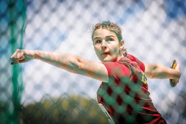 Nordrhein Meisterschaften 2026; Mönchengladbach, 14.06.2026 Giuliana Mechelke (LAV Kleinenbroich); Nordrhein Meisterschaften 2026 am 14.06.2026 im Grenzlandstadion, Mönchengladbach (Nordrhein-Westfalen).
