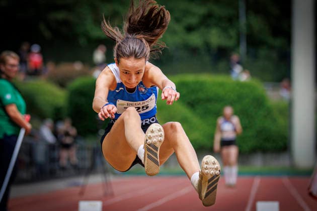 Nordrhein Meisterschaften 2026; Mönchengladbach, 14.06.2026 Pia Jackel (Sportclub Krefeld 1905); Nordrhein Meisterschaften 2026 am 14.06.2026 im Grenzlandstadion, Mönchengladbach (Nordrhein-Westfalen).