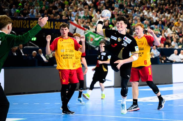 Koeln, Deutschland: Handball EHF Youth Club Trophy - Finale - Fuechse Berlin - GOG Moritz Leyendecker (Berlin) Koeln Lanxess Arena Nordrhein-Westfalen Deutschland