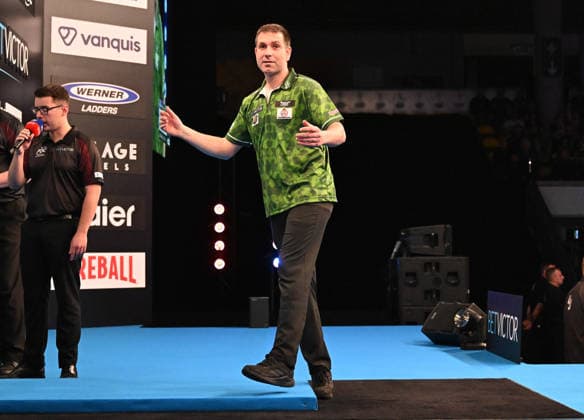 14.06.2026, xhbx, Dart World Cup of Darts 2026, v.l. William O Connor (Irland) (DFL DFB REGULATIONS PROHIBIT ANY USE OF PHOTOGRAPHS as IMAGE SEQUENCES and or QUASI-VIDEO) Frankfurt
