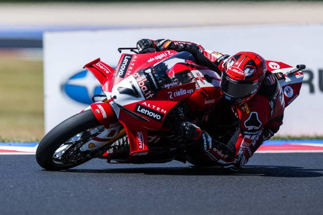 IPA85677517 - Iker Lecuona of Aruba.it Racing - Ducati on a Ducati Panigale V4R during the FIM SBK Superbike World Championship, WM, Weltmeisterschaft Pirelli Emilia-Romagna Round 7 - Superpole at the Misano World Circuit Marco Simoncelli in Misano Adriatico, Italy  Copyright: xFabrizioxCarabelli IPAxSportx xx 85677517