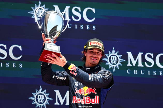 Second placed Nikola Tsolov of Bulgaria and Campos Racing (6) , Race, F1 Grand Prix of Barcelona-Catalunya, am 14. June 2026 in Barcelona, Spain. (Foto von Diogo Cardoso DeFodi Images) Second placed Nikola Tsolov of Bulgaria and Campos Racing (6) , Race, F1 Grand Prix of Barcelona-Catalunya, Circuit de Barcelona-Catalunya on June 14, 2026 in Barcelona, Spain. (Photo by Diogo Cardoso DeFodi Images) -