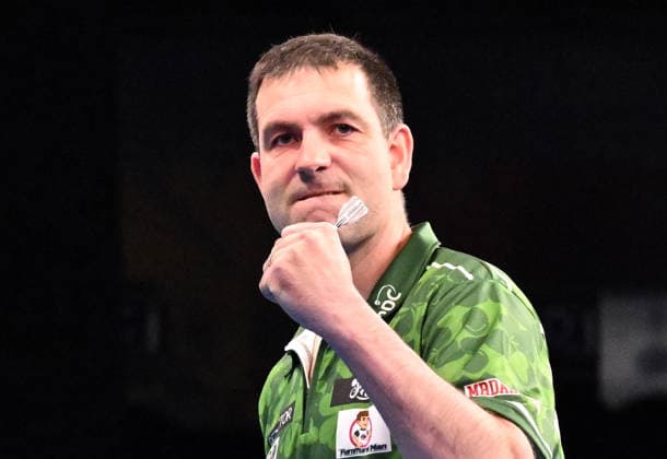 14.06.2026, xhbx, Dart World Cup of Darts 2026, v.l. William O Connor (Irland) (DFL DFB REGULATIONS PROHIBIT ANY USE OF PHOTOGRAPHS as IMAGE SEQUENCES and or QUASI-VIDEO) Frankfurt