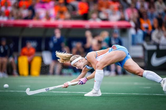 ROTTERDAM, 14-06-2026, HC Rotterdam, FIH Hockey Pro League Women, Season 2025-2026. Picture shows Netherlands player Yibbi Jansen scores Netherlands - Ireland (2nd match)  x204354382x Copyright: