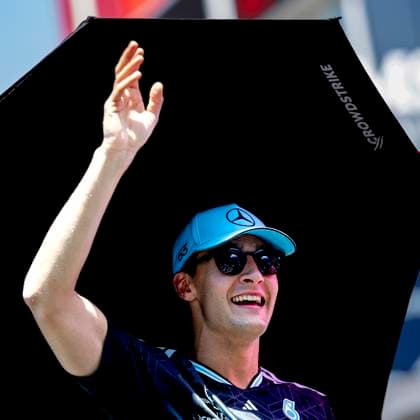 BARCELONA - Formula 1 driver George Russell of Mercedes AMG-Petronas Formula One Team during the Formula 1 Spain-Catalonia at the Circuit de Barcelona-Catalunya on June 14, 2026 in Barcelona, Spain. (Photo by DeFodi Images) -