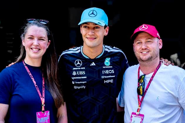 BARCELONA - Formula 1 driver George Russell of Mercedes AMG-Petronas Formula One Team during the Formula 1 Spain-Catalonia at the Circuit de Barcelona-Catalunya on June 14, 2026 in Barcelona, Spain. (Photo by DeFodi Images) -
