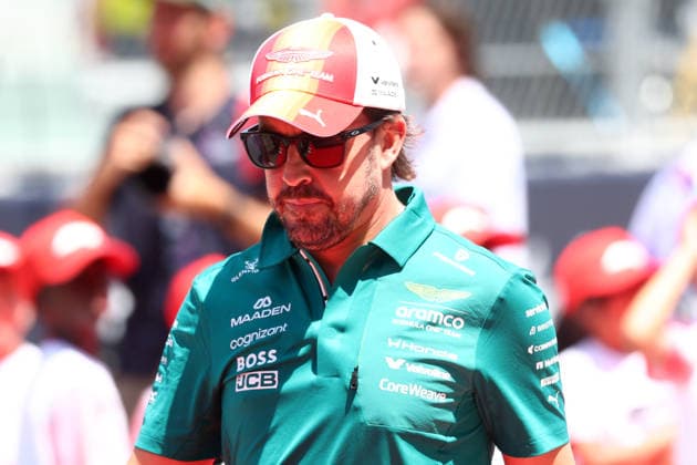 F1 Gran Prix of Spain Fernando Alonso of Aston Martin Aramco Formula 1 Team looks on during the F1 Grand Prix of Catalunya at Montemelo Circuit on June 14, 2026 in Barcelona, Spain. . Barcelona Circuit de Catalunya Spain Copyright: xMarcoxCanonierox