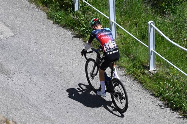 Tour Auvergne - Rhone-Alpes 2026 Stage 8 PLATEAU DE SOLAISON - BRISON, FRANCE - JUNE 14 : Seixas Paul (FRA) of Decathlon CMA CGM Team during stage 8 of the 78th edition of Tour Auvergne - Rhone-Alpes an UCI World Tour 2.UWT cycling road race stage for Men Elite of 120.1 km with start in Beaufort and finish in Plateau de Solaison - Brison on June 14, 2026 in Plateau de Solaison - Brison, France, 14 06 2026 ( Motordriver Guy De Vuyst - Plateau de Solaison - Brison France  Copyright: xVincentxKalutx