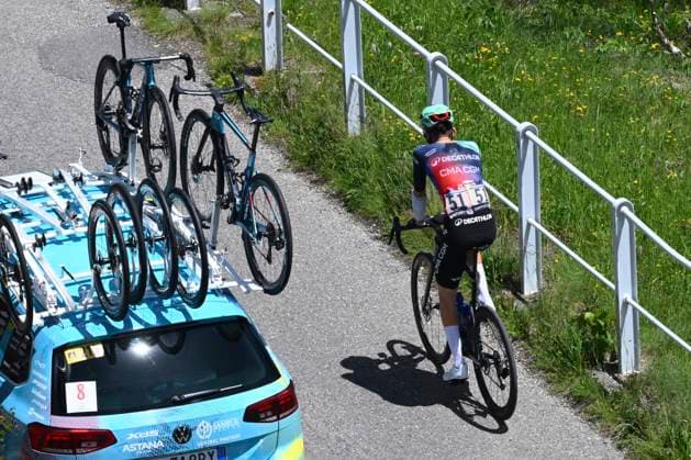 Tour Auvergne - Rhone-Alpes 2026 Stage 8 PLATEAU DE SOLAISON - BRISON, FRANCE - JUNE 14 : Seixas Paul (FRA) of Decathlon CMA CGM Team during stage 8 of the 78th edition of Tour Auvergne - Rhone-Alpes an UCI World Tour 2.UWT cycling road race stage for Men Elite of 120.1 km with start in Beaufort and finish in Plateau de Solaison - Brison on June 14, 2026 in Plateau de Solaison - Brison, France, 14 06 2026 ( Motordriver Guy De Vuyst - Plateau de Solaison - Brison France  Copyright: xVincentxKalutx