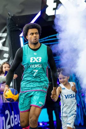 BASKETBALL - FIBA 3x3 World Tour VIENNA,AUSTRIA,14.JUN.26 - BASKETBALL - FIBA 3x3 World Tour. Image shows Steven Kaltenbrunner (Vienna).  GEPAxpictures xPhilippxBrem