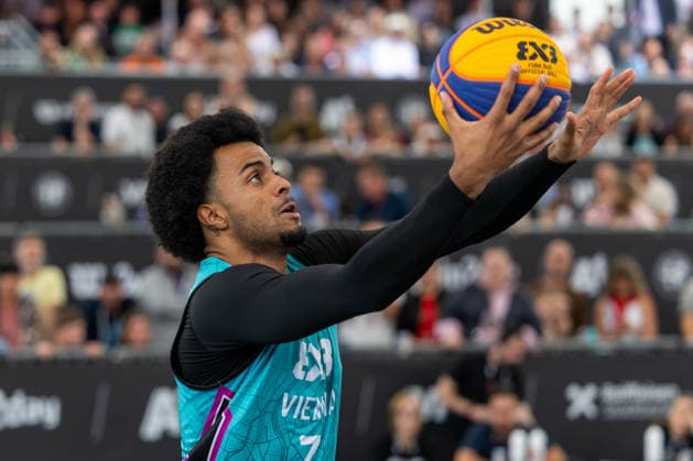BASKETBALL - FIBA 3x3 World Tour VIENNA,AUSTRIA,14.JUN.26 - BASKETBALL - FIBA 3x3 World Tour. Image shows Steven Kaltenbrunner (Vienna).  GEPAxpictures xPhilippxBrem
