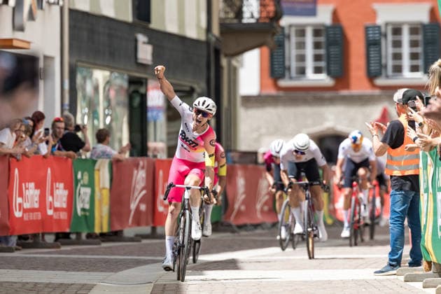 Zielankunft, Sieger Dolomitenradrundfahrt Maximilian KUEN (AUT) Foto:Eibner-Pressefoto Groder Lienz