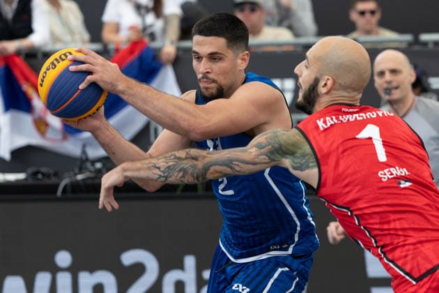 BASKETBALL - FIBA 3x3 World Tour VIENNA,AUSTRIA,14.JUN.26 - BASKETBALL - FIBA 3x3 World Tour. Image shows Aleksa Vujadinovic (Skyliners).  GEPAxpictures xPhilippxBrem