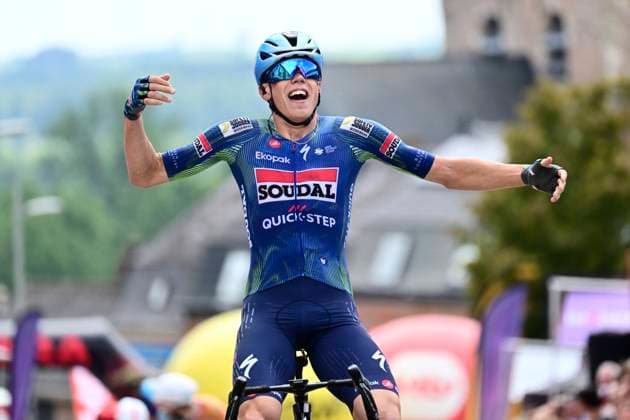 Muur Classic Geraardsbergen 2026 Cycling Race GERAARDSBERGEN, BELGIUM - JUNE 14 : Magnier Paul (FRA) of Soudal Quick-Step wins during the 4th edition of Muur Classic Geraardsbergen an UCI Class 1.1 one day cycling road race for Men Elite of km with start in Geraardsbergen and finish in Geraardsbergen on June 14, 2026 in Geraardsbergen, Belgium, 14 06 2026 Geraardsbergen Belgium  Copyright: xPeterxDexVoechtx
