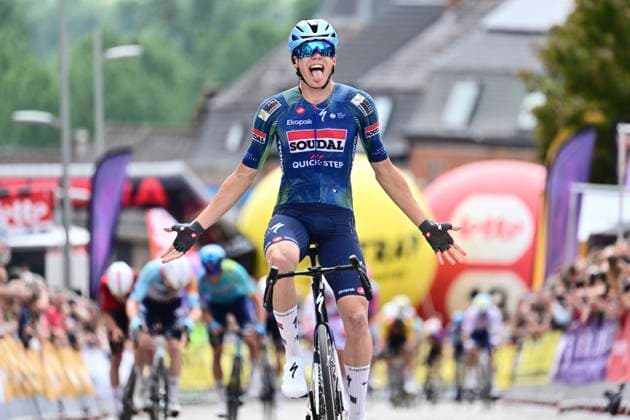 Muur Classic Geraardsbergen 2026 Cycling Race GERAARDSBERGEN, BELGIUM - JUNE 14 : Magnier Paul (FRA) of Soudal Quick-Step wins during the 4th edition of Muur Classic Geraardsbergen an UCI Class 1.1 one day cycling road race for Men Elite of km with start in Geraardsbergen and finish in Geraardsbergen on June 14, 2026 in Geraardsbergen, Belgium, 14 06 2026 Geraardsbergen Belgium  Copyright: xPeterxDexVoechtx