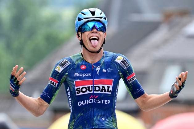 Muur Classic Geraardsbergen 2026 Cycling Race GERAARDSBERGEN, BELGIUM - JUNE 14 : Magnier Paul (FRA) of Soudal Quick-Step wins during the 4th edition of Muur Classic Geraardsbergen an UCI Class 1.1 one day cycling road race for Men Elite of km with start in Geraardsbergen and finish in Geraardsbergen on June 14, 2026 in Geraardsbergen, Belgium, 14 06 2026 Geraardsbergen Belgium  Copyright: xPeterxDexVoechtx