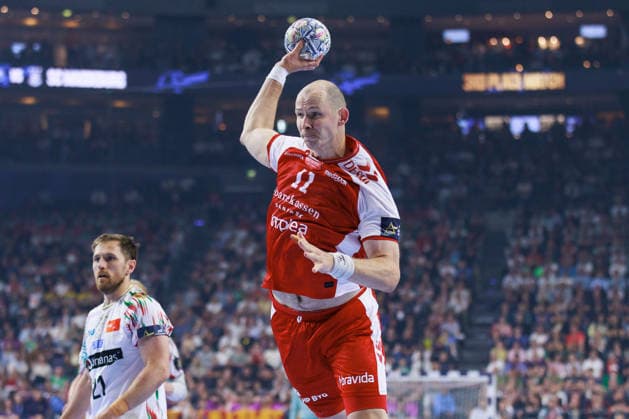 Simon HALD (Aalborg Handbold, 11) erzielt ein Tor, Aktion, Torwurf GER, Aalborg Handbold vs. SC Magdeburg, Handball, TruckScout24 EHF FINAL4 2026, Spiel um Platz 3, Spielzeit 2025 2026, 14.06.2026,, GER, Aalborg Handbold vs. SC Magdeburg, Handball, TruckScout24 EHF FINAL4 2026, Spiel um Platz 3, Spielzeit 2025 2026, 14.06.2026, Koeln