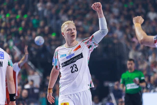 Magnus SAUGSTRUP (SC Magdeburg, 23) Jubel, Freude, Leidenschaft, Erfolg, Emotion, Begeisterung, positive Emotionen GER, Aalborg Handbold vs. SC Magdeburg, Handball, TruckScout24 EHF FINAL4 2026, Spiel um Platz 3, Spielzeit 2025 2026, 14.06.2026,, GER, Aalborg Handbold vs. SC Magdeburg, Handball, TruckScout24 EHF FINAL4 2026, Spiel um Platz 3, Spielzeit 2025 2026, 14.06.2026, Koeln