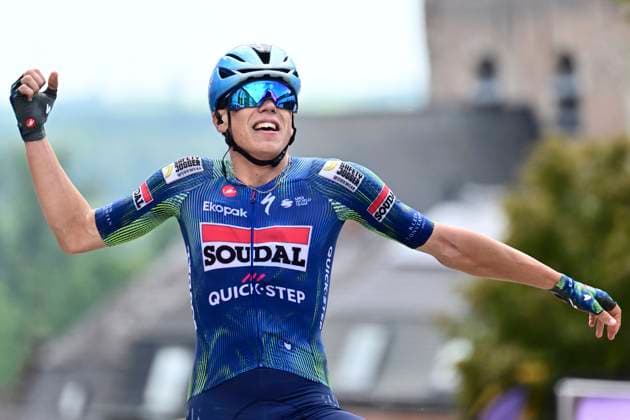 Muur Classic Geraardsbergen 2026 Cycling Race GERAARDSBERGEN, BELGIUM - JUNE 14 : Magnier Paul (FRA) of Soudal Quick-Step wins during the 4th edition of Muur Classic Geraardsbergen an UCI Class 1.1 one day cycling road race for Men Elite of km with start in Geraardsbergen and finish in Geraardsbergen on June 14, 2026 in Geraardsbergen, Belgium, 14 06 2026 Geraardsbergen Belgium  Copyright: xPeterxDexVoechtx