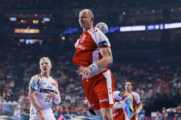 Simon HALD (Aalborg Handbold, 11) erzielt ein Tor, Aktion, Torwurf GER, Aalborg Handbold vs. SC Magdeburg, Handball, TruckScout24 EHF FINAL4 2026, Spiel um Platz 3, Spielzeit 2025 2026, 14.06.2026,, GER, Aalborg Handbold vs. SC Magdeburg, Handball, TruckScout24 EHF FINAL4 2026, Spiel um Platz 3, Spielzeit 2025 2026, 14.06.2026, Koeln