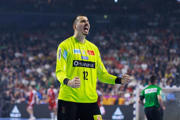 Matej MANDIC (SC Magdeburg, 12) Jubel, Freude, Leidenschaft, Erfolg, Emotion, Begeisterung, positive Emotionen GER, Aalborg Handbold vs. SC Magdeburg, Handball, TruckScout24 EHF FINAL4 2026, Spiel um Platz 3, Spielzeit 2025 2026, 14.06.2026,, GER, Aalborg Handbold vs. SC Magdeburg, Handball, TruckScout24 EHF FINAL4 2026, Spiel um Platz 3, Spielzeit 2025 2026, 14.06.2026, Koeln