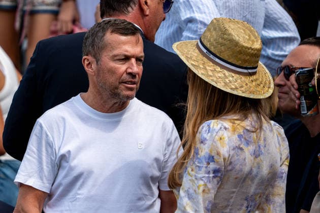 Lothar Matthaeus mit Freundin Theresa Sommer, Ben Shelton vs. Taylor Fritz, Tennis, ATP, Tennis Herren Turnier, Boss-Open, Center-Court, Finale, 14.06.2026, Ben Shelton vs. Taylor Fritz, Tennis, ATP-Turnier, Boss-Open, Center-Court, Finale, 14.06.2026, Stuttgart