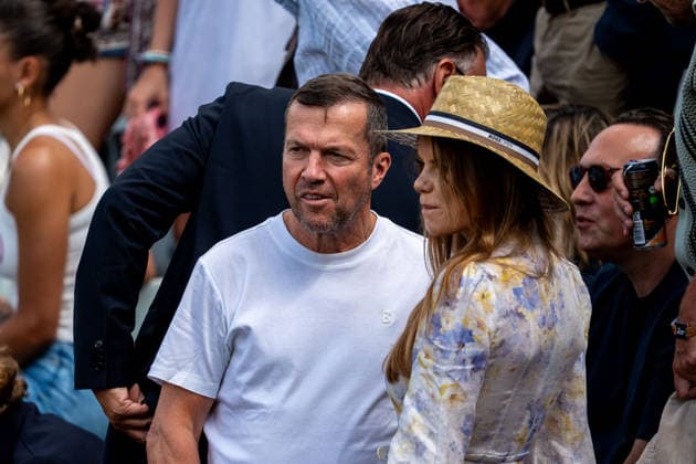 Lothar Matthaeus mit Freundin Theresa Sommer, Ben Shelton vs. Taylor Fritz, Tennis, ATP, Tennis Herren Turnier, Boss-Open, Center-Court, Finale, 14.06.2026, Ben Shelton vs. Taylor Fritz, Tennis, ATP-Turnier, Boss-Open, Center-Court, Finale, 14.06.2026, Stuttgart