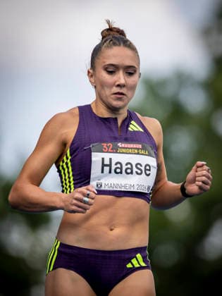 MANNHEIM, GERMANY - JUNE 14, 2026 : Rebekka Haase (GER Sprintteam Wetzlar) competing in the women’s 100m during the Elite Meeting at Michael-Hoffmann-Stadion on June 14, 2026 in Mannheim, Germany. Baden-Wuerttemberg Germany Copyright: xAxelxKohringx