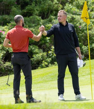 GOLF - Interwetten Open HAUS,AUSTRIA,14.JUN.26 - GOLF - HotelPlanner Tour, Interwetten Open, Golfclub Schladming. Image shows Bradley Bawden (ENG) and Tadeas Tetak (SVK).  GEPAxpictures xHaraldxSteiner