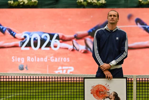 Alexander Zverev (Deutschland) bei seiner Ehrung nach dem Sieg bei Roland-Garros TERRA WORTMANN Open 2026, Tennis, ATP, Tennis Herren Tennis Herren 500, Turnier, Qualifikation, 14.06.2026, TERRA WORTMANN Open 2026, Tennis, ATP, Tennis Herren 500, Turnier, Qualifikation, 14.06.2026 Halle