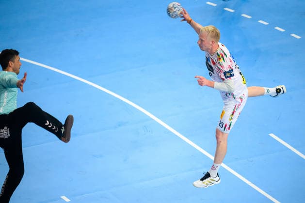 Koeln, Deutschland: Handball EHF CL Final 4 - Spiel Platz 3 - Aalborg Handbold - SC Magdeburg Magnus Saugstrup Jensen(SC Magdeburg) Koeln Lanxess Arena Nordrhein-Westfalen Deutschland