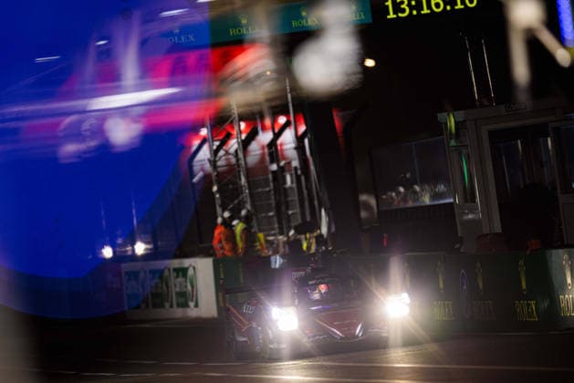 24 HEURES DU MANS 2026 - RACE - SATURDAY 04 KURTZ George (usa), QUINN Alexander (gbr), HEINRICH Laurin (ger), Crowdstrike Racing by APR, Oreca 07 Gibson 4, LMP2 Pro-AM, action during the 24 Hours of Le Mans 2026, 3rd round of the 2026 FIA World Endurance Championship, on June 13, 2026 on the Circuit des 24 Heures du Mans in Le Mans, France -  Copyright: xGERMAINxHAZARDx