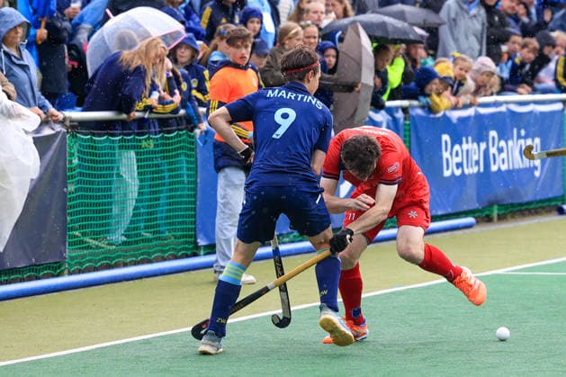 2026_06_14 , Zehlendorfer Wespen vs Berliner Hockey Club, Feldhockey,1. BL , Männer, Clubanlage Wespennest Maximilian Martins (Zehlendorfer Wespen, 09) , Frederik Gohlke (Berliner Hockey Club, 11) Berlin Berlin Germany