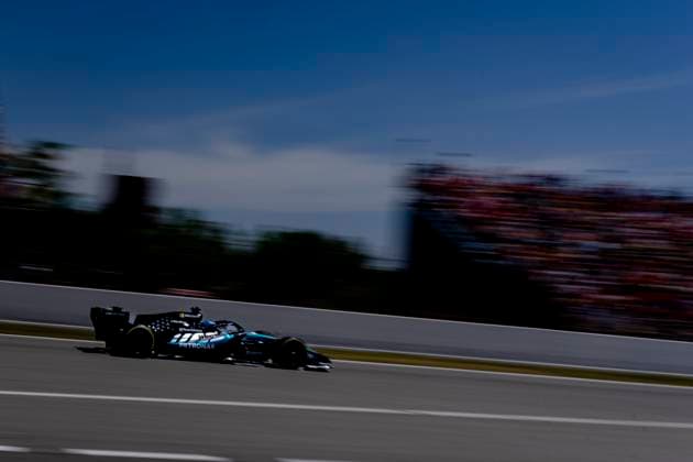 BARCELONA - Formula 1 driver George Russell of Mercedes AMG-Petronas Formula One Team during the Formula 1 Spain-Catalonia at the Circuit de Barcelona-Catalunya on June 14, 2026 in Barcelona, Spain. (Photo by DeFodi Images) -