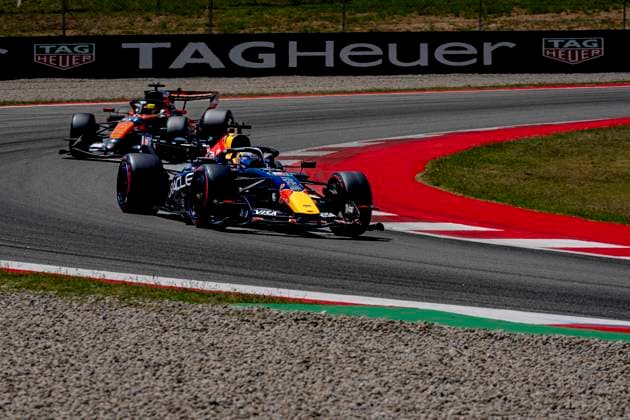 BARCELONA - Formula 1 driver Max Verstappen of Oracle Red Bull Racing during the Formula 1 Spain Catalonia at the Circuit de Barcelona-Catalunya on June 14, 2026 in Barcelona, Spain. (Photo by DeFodi Images) -