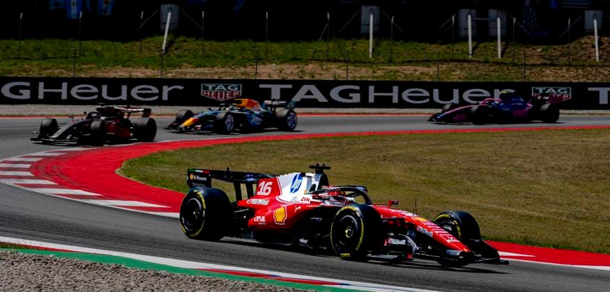BARCELONA - Formula 1 driver Charles Leclerc of Scuderia Ferrari HP during the Formula 1 Spain-Catalonia at the Circuit de Barcelona-Catalunya on June 14, 2026 in Barcelona, Spain. (Photo by DeFodi Images) -