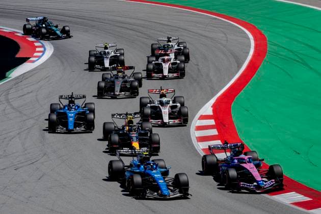 BARCELONA - Formula 1 driver Carlos Sainz of Atlassian Williams F1 Team, Formula 1 driver Pierre Gasly of BWT Alpine F1 Team, Formula 1 driver Isack Hadjar of Oracle Red Bull Racing during the Formula 1 Spain Catalonia at the Circuit de Barcelona-Catalunya on June 14, 2026 in Barcelona, Spain. (Photo by DeFodi Images) -