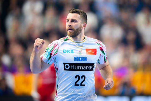Koeln, Deutschland: Handball EHF CL Final 4 - Spiel Platz 3 - Aalborg Handbold - SC Magdeburg Lukas Mertens (SC Magdeburg) Jubel Freude Emotion Torjubel Torschuetze Torschütze Koeln Lanxess Arena Nordrhein-Westfalen Deutschland