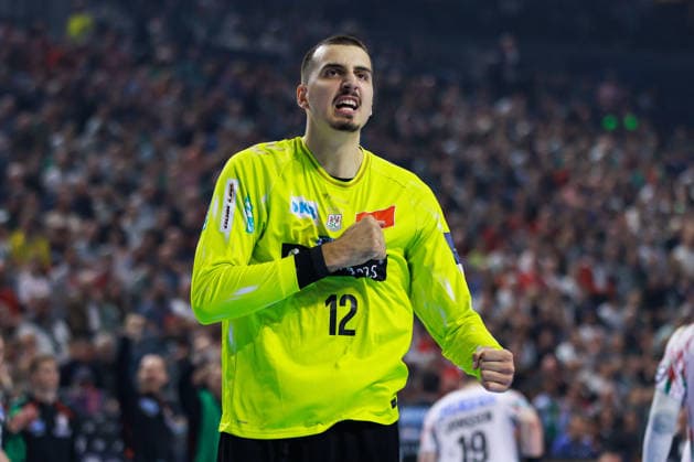 Matej MANDIC (SC Magdeburg, 12) Jubel, Freude, Leidenschaft, Erfolg, Emotion, Begeisterung, positive Emotionen GER, Aalborg Handbold vs. SC Magdeburg, Handball, TruckScout24 EHF FINAL4 2026, Spiel um Platz 3, Spielzeit 2025 2026, 14.06.2026,, GER, Aalborg Handbold vs. SC Magdeburg, Handball, TruckScout24 EHF FINAL4 2026, Spiel um Platz 3, Spielzeit 2025 2026, 14.06.2026, Koeln
