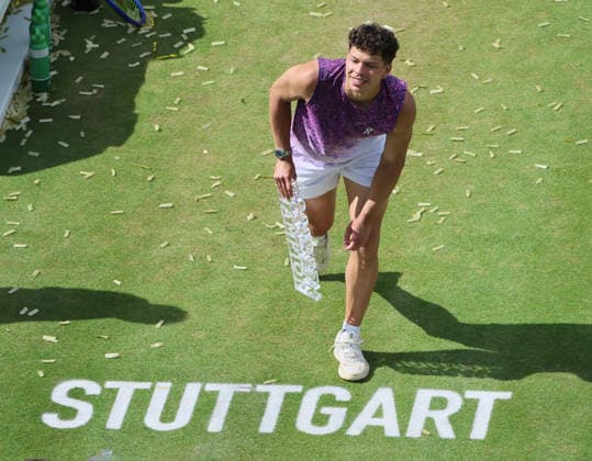 14.06.2026, Boss Open 2026, ATP, Tennis Herren Tour 250 Stuttgart, TTC Weissenhof, Tennis, im Bild: Ben Shelton Sieger bei BOSS Open 2026 in Stuttgart