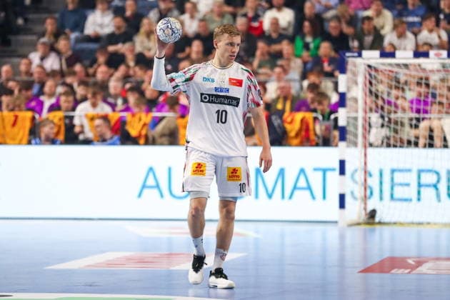 Cologne 14.06.2026. Pilka reczna EHF Liga Mistrzow sezon 2025 26 final4 mecz: Aalborg Handbold - SC Magdeburg --- Handball EHF Champions League season 2025 26 final4 match: Aalborg Handbold - SC Magdeburg nz Kristjansson Gisli Fot. Kacper Staniec NEWSPIX.PL --- newspix.pl 