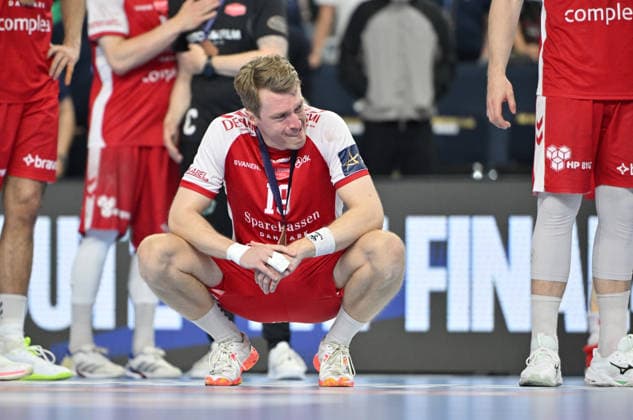 Kristian BJORNSEN (AH) enttaeuscht bei der Siegerehrung. Handball Champions League Final Four 2026, Spiel um Platz 3., Aalborg Handbold (AH) - SC Magdeburg (MD), am 14.06.2026 in Koeln Deutschland. Â